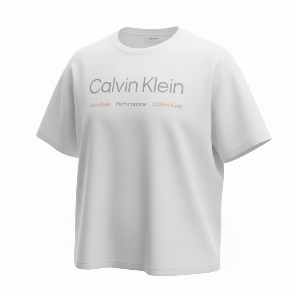 Calvin Klein Womens White Sport Cotton Boxy Tee Size XL